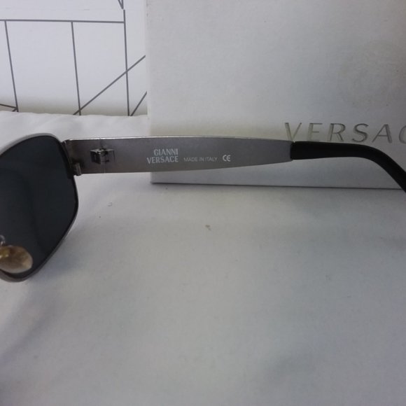Vintage Versace Gunmetal Silver Sunglasses - Picture 3 of 7